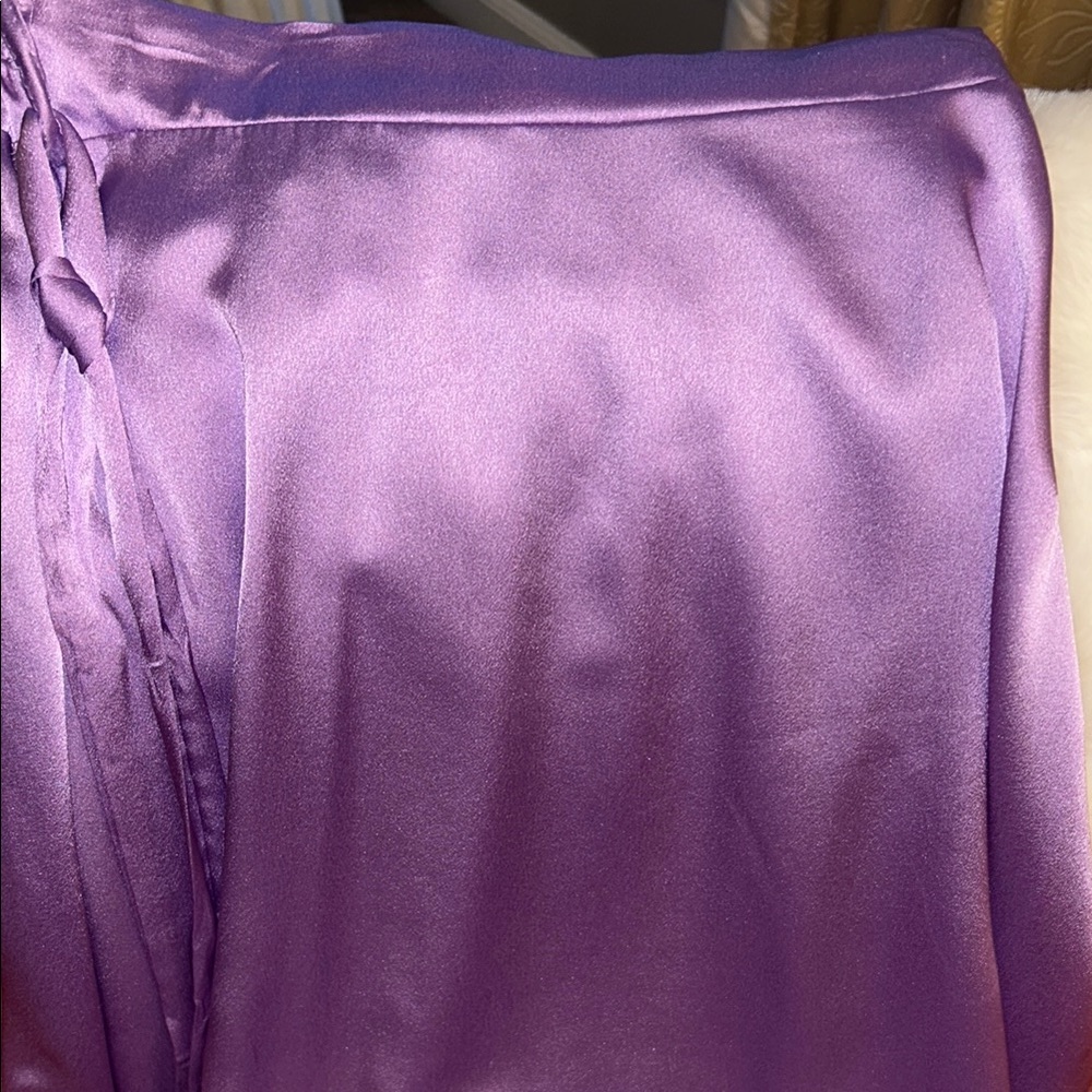 Elegant Purple Satin Blouse